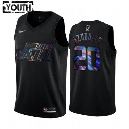 Camiseta Niños Utah Jazz Udoka Azubuike 20 Iridescent HWC Collection Swingman